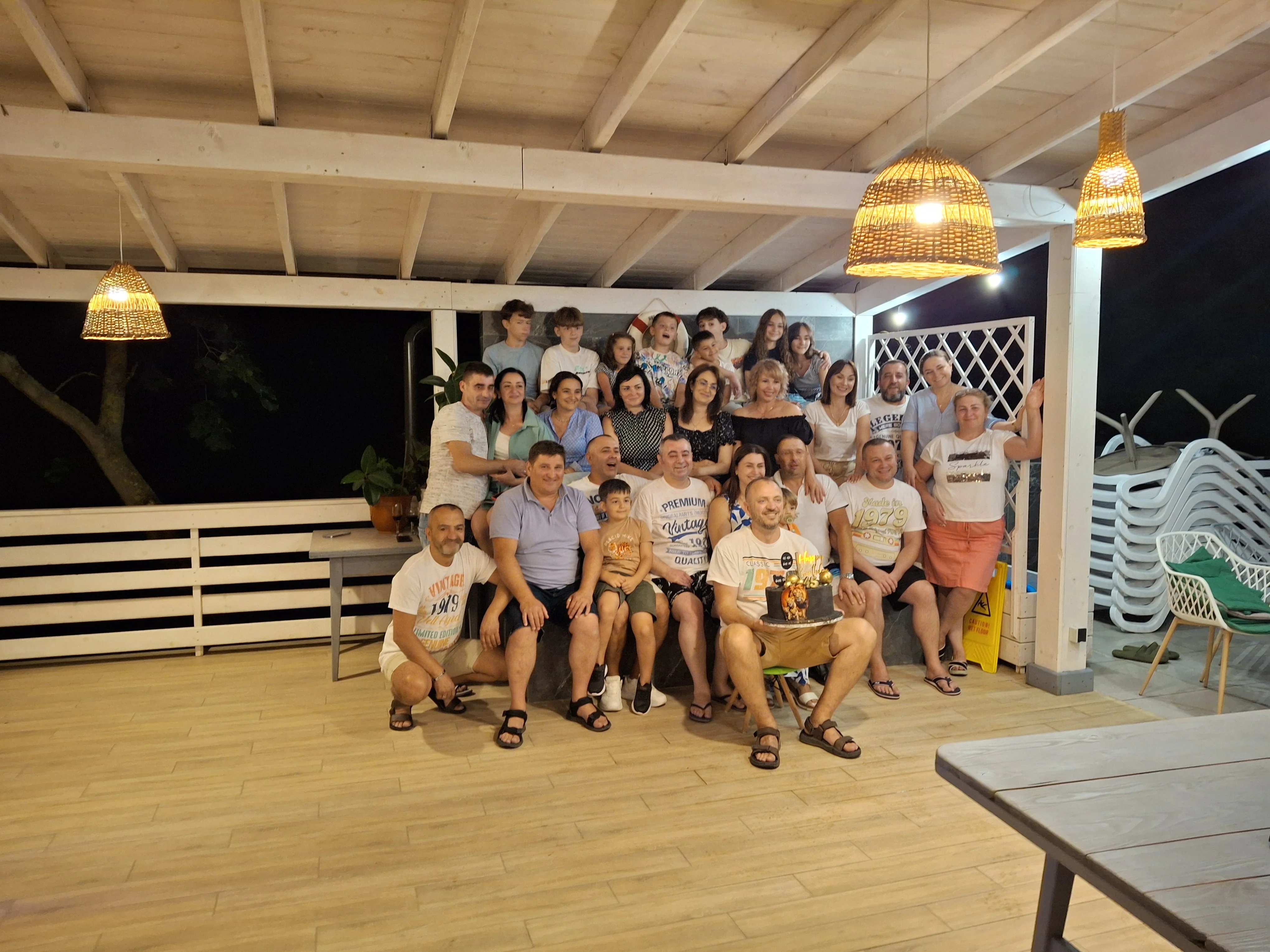 Grup la terasă